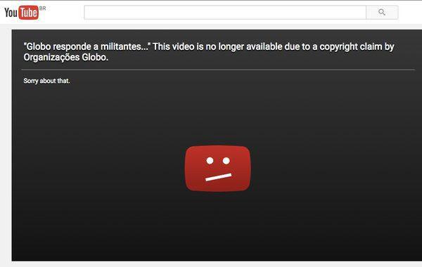 Globo usa copyright para censurar críticas